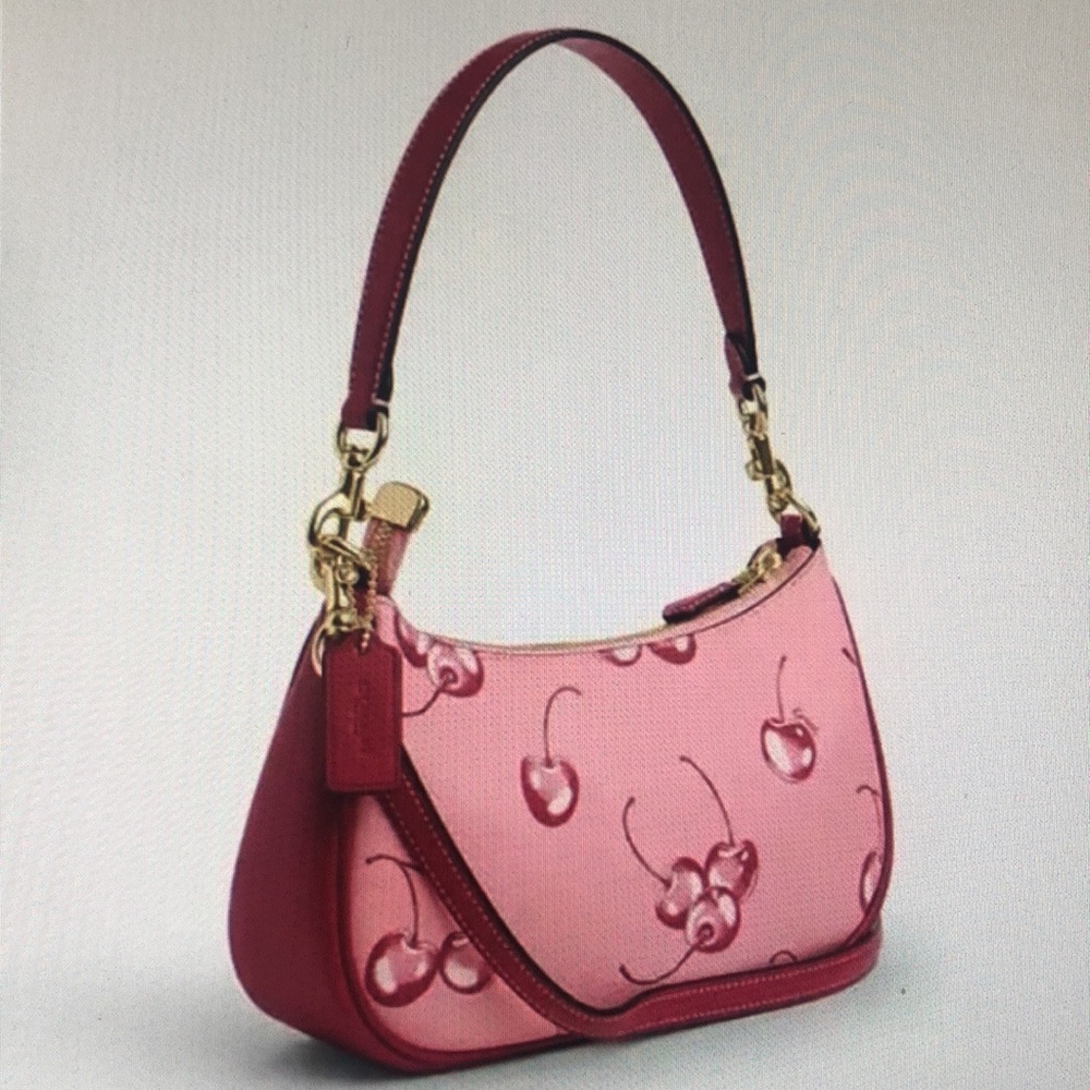 COACH Teri Shoulder Bag With Cherry Print CR290 - Picture 6 of 8